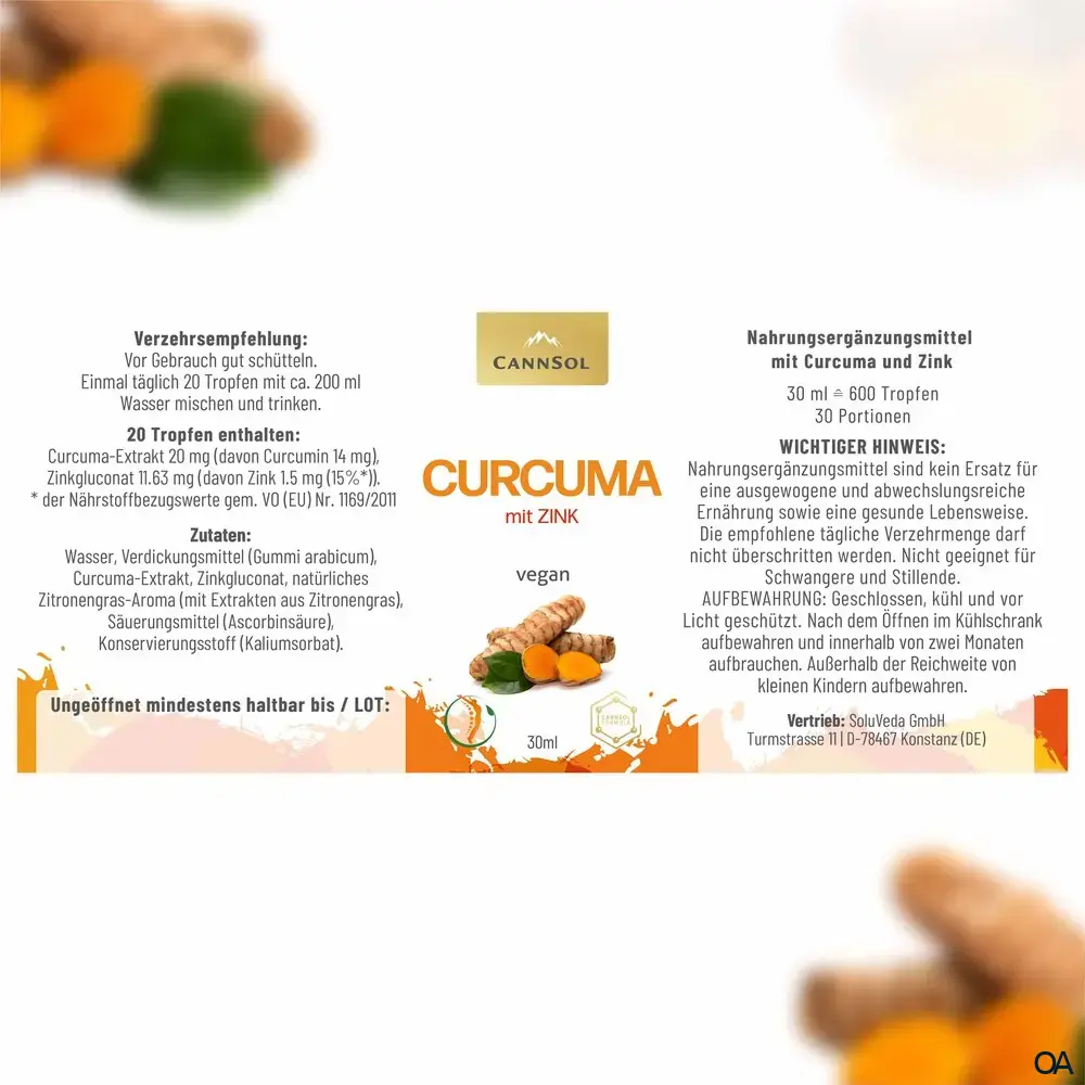 CannSol Curcuma mit Zink Tropfen