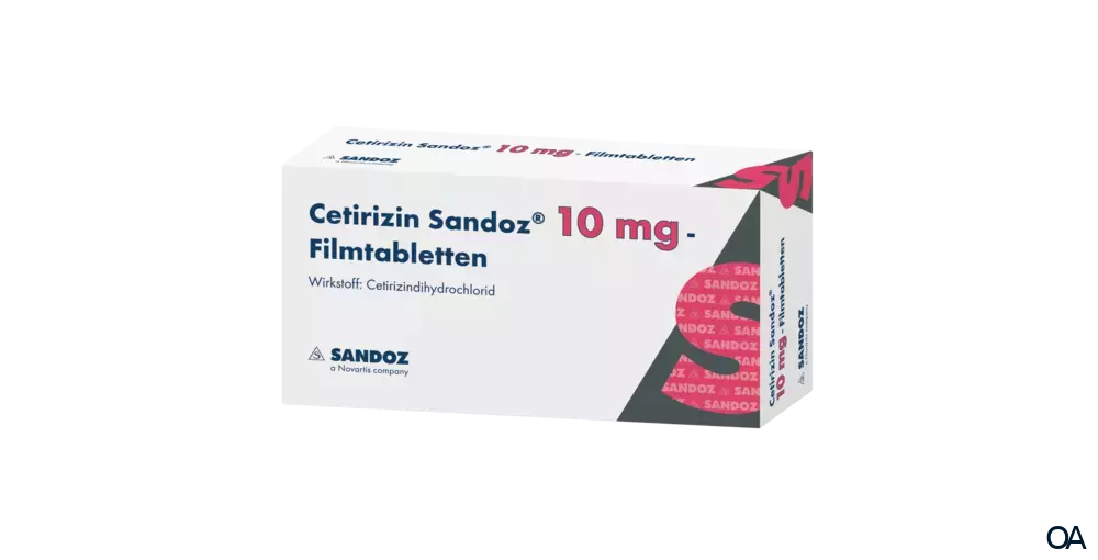 Cetirizin Sandoz 10 mg Filmtabletten
