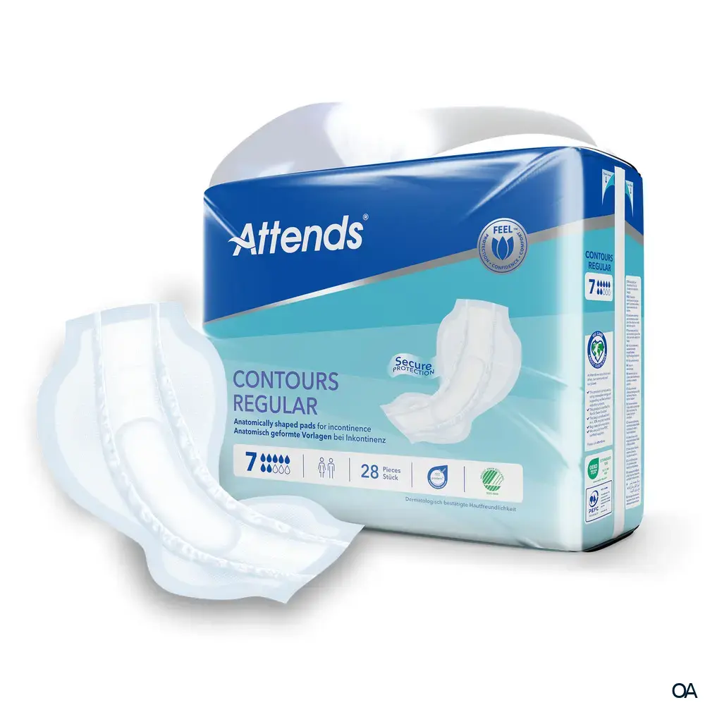 Attends Contours Regular 7 - Inkontinenzvorlagen