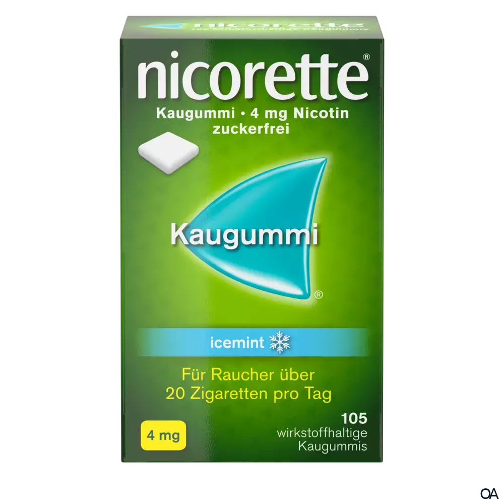 Nicorette® Icemint 4 mg - Kaugummi zur Raucherentwöhnung Nicorette® Icemint 4 mg - Kaugummi zur Raucherentwöhnung