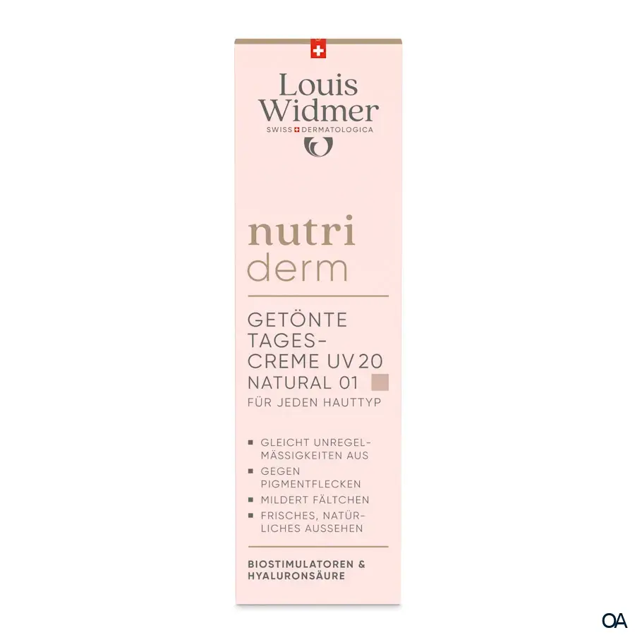 Louis Widmer nutriderm Getönte Tagescreme UV 20 Natural 01 - leicht parfümiert
