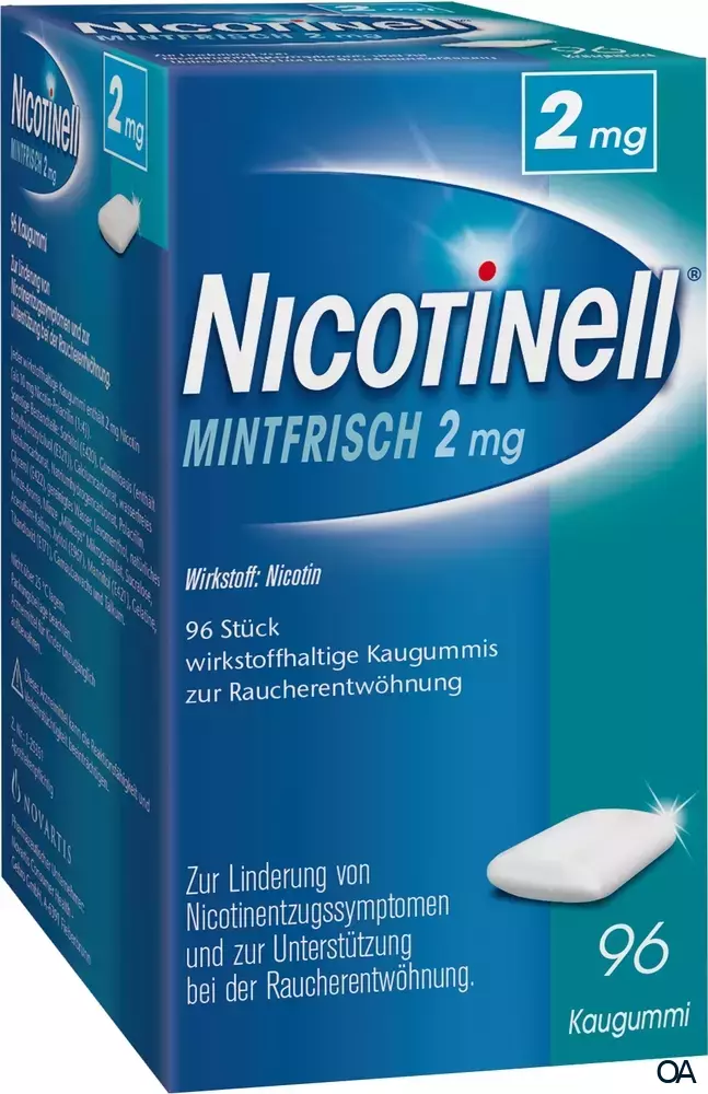Nicotinell MintFrisch 2mg–wirkstoffhaltige Kaugummis zur Raucherentwöhnung Nicotinell MintFrisch 2mg–wirkstoffhaltige Kaugummis zur Raucherentwöhnung