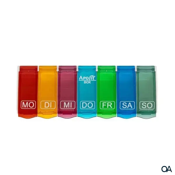 APOfit Wochendispenser 1 Dosierer Box bunt Fachteiler