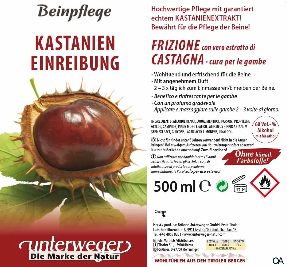 Unterweger Kastanien Einreibung