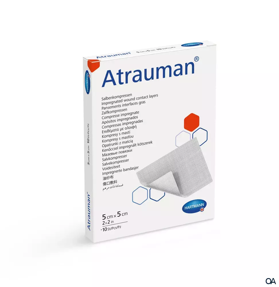 Atrauman® Salbenkompressen steril, 5 x 5 cm