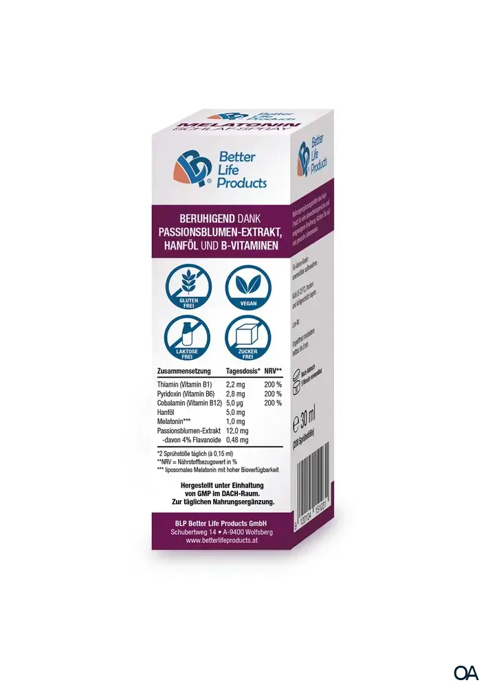 BLP Melatonin Schlaf-Spray
