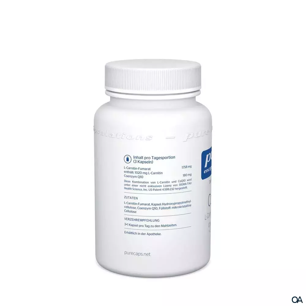 pure encapsulations® CoQ10 L-Carnitin Fumarat Kapseln
