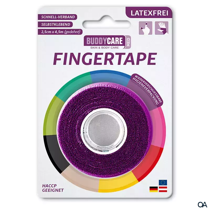 BUDDYCARE® MED Fingertape Purpur 2,5 cm x 4,5 m