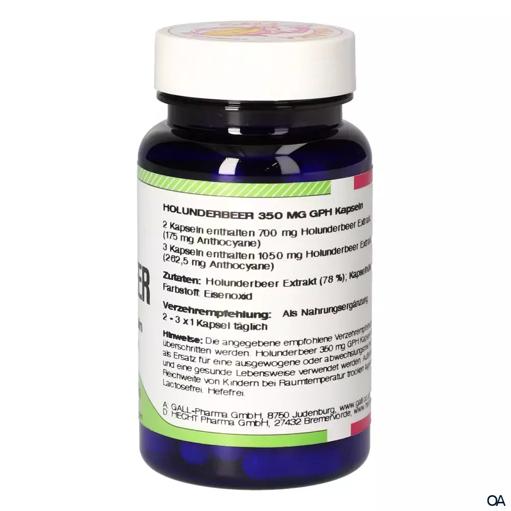 Gall Pharma Holunderbeer 350 mg Kapseln
