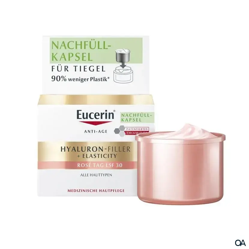 Eucerin Hyaluron-Filler + Elasticity Tagespflege Rosé LSF 30 - Nachfüllkapsel