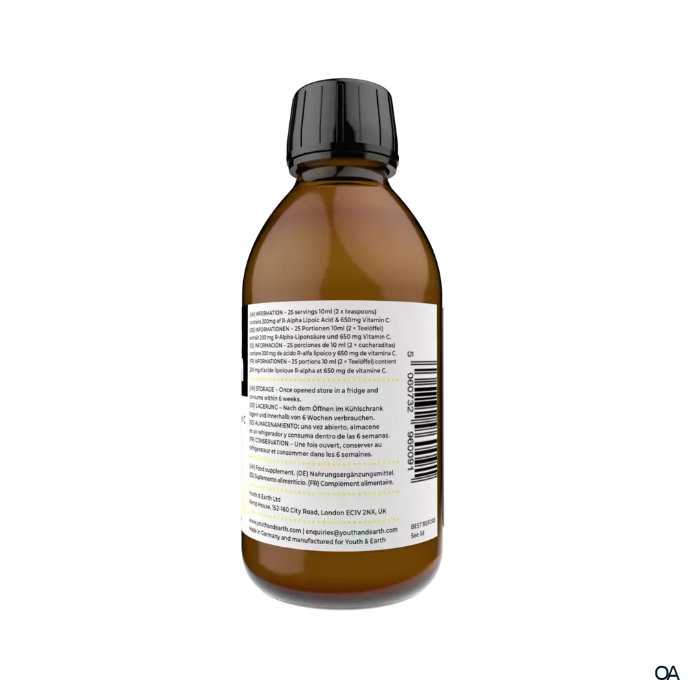 Youth & Earth Liposomale R-Alpha-Liponsäure + Vitamin C flüssig
