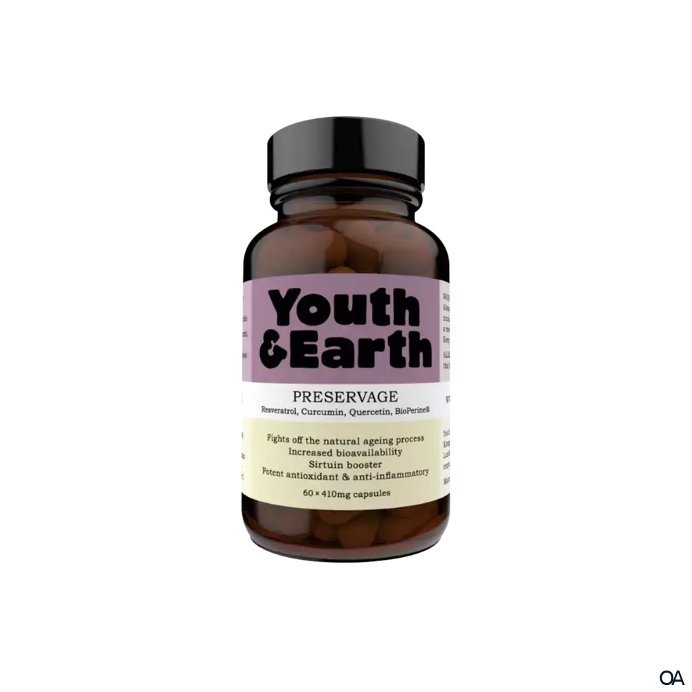 Youth & Earth Preservage (Trans-Resveratrol, Curcumin, Quercetin, BioPerine) Kapseln