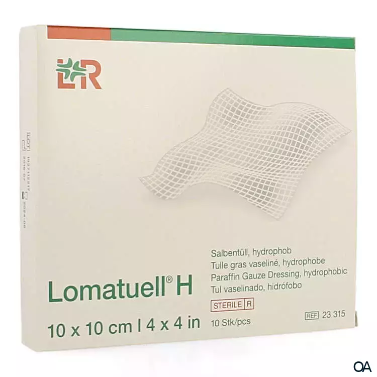 Lomatuell® H Salbentüll, hydrophob, steril, 10 x 10 cm