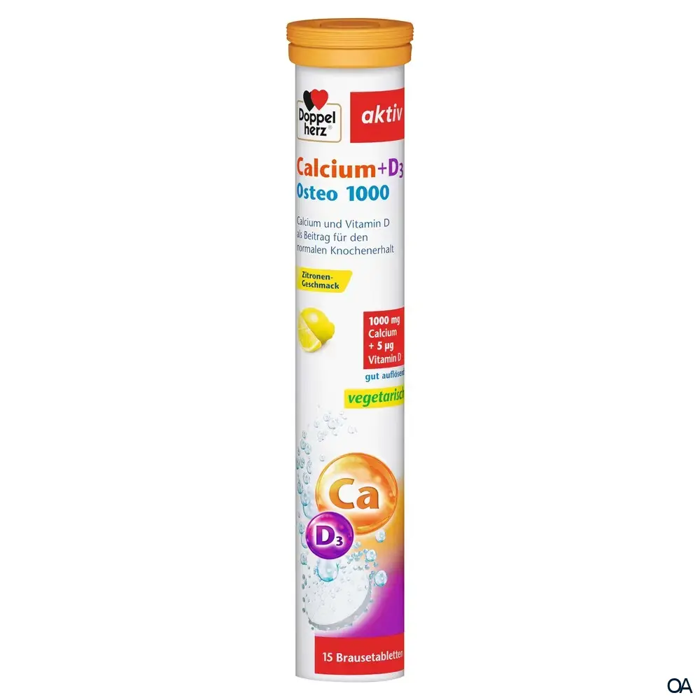 Doppelherz aktiv Calcium + D3 Osteo 1000 Brausetabletten