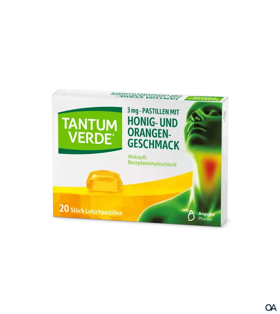 Tantum Verde® 3 mg – Pastillen mit Honig- und Orangengeschmack
