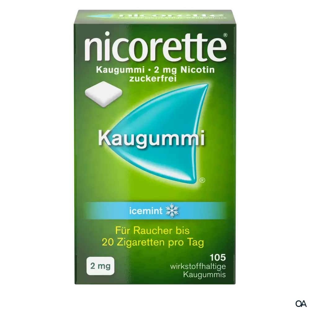 Nicorette® Icemint 2 mg - Kaugummi zur Raucherentwöhnung Nicorette® Icemint 2 mg - Kaugummi zur Raucherentwöhnung