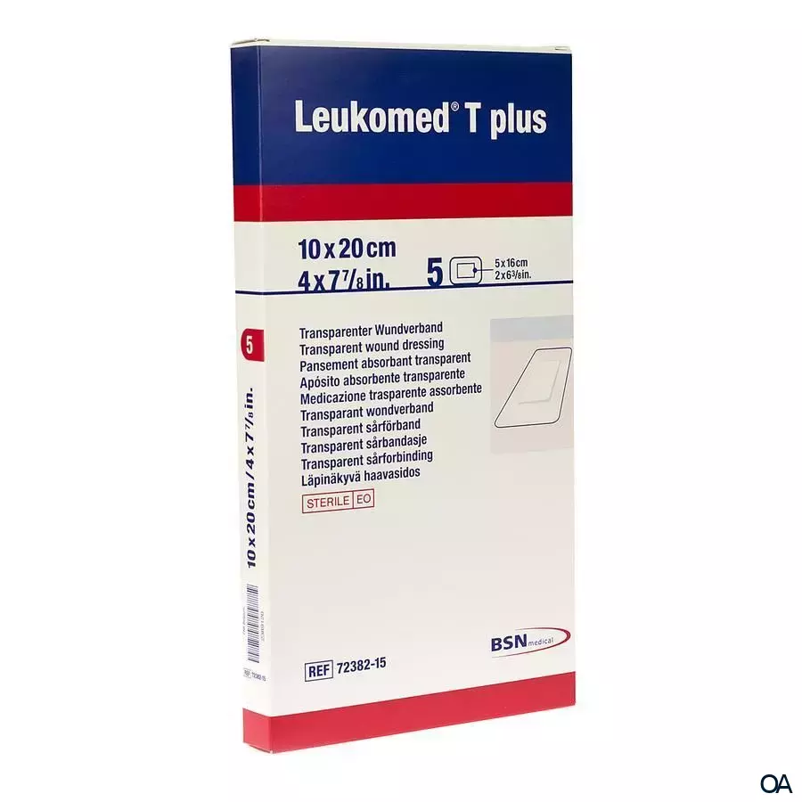 Leukomed ® T plus Transparenter Wundverband mit Wundauflage 10 x 20 cm