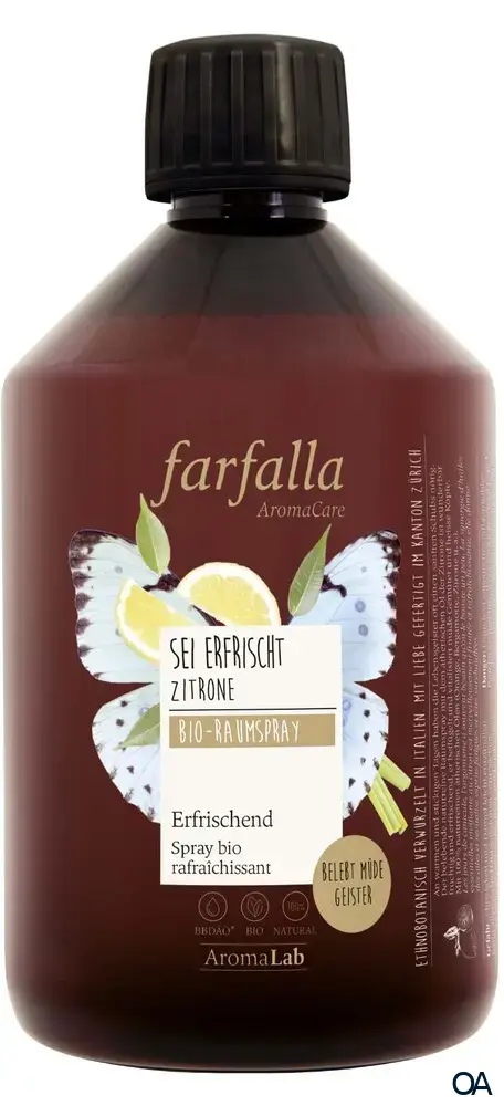 Farfalla Erfrischender Bio-Raumspray, Sei erfrischt, Zitrone - Nachfüllung