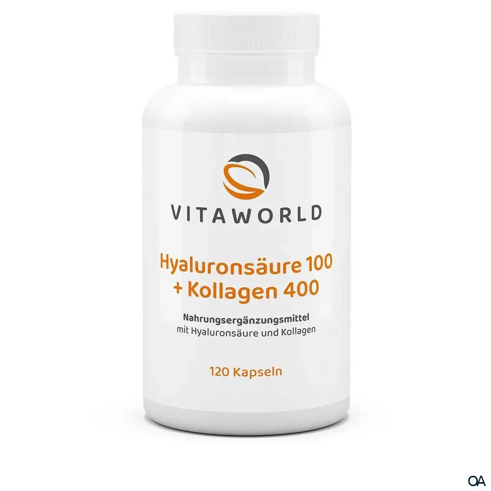 Vitaworld Hyaluronsäure 100 + Kollagen 400 Kapseln