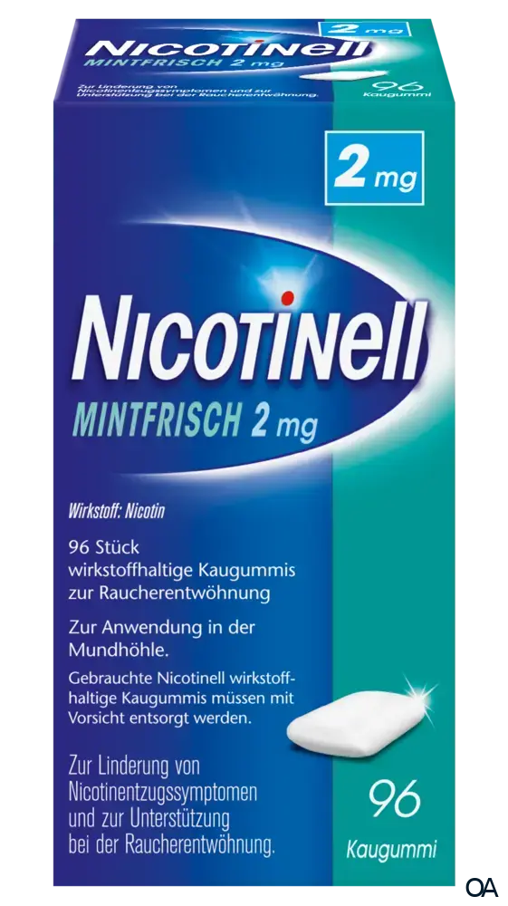 Nicotinell MintFrisch 2mg–wirkstoffhaltige Kaugummis zur Raucherentwöhnung Nicotinell MintFrisch 2mg–wirkstoffhaltige Kaugummis zur Raucherentwöhnung