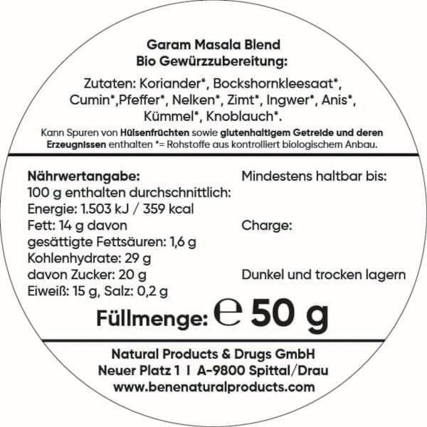 Garam Masala Bio Gewürzmischung