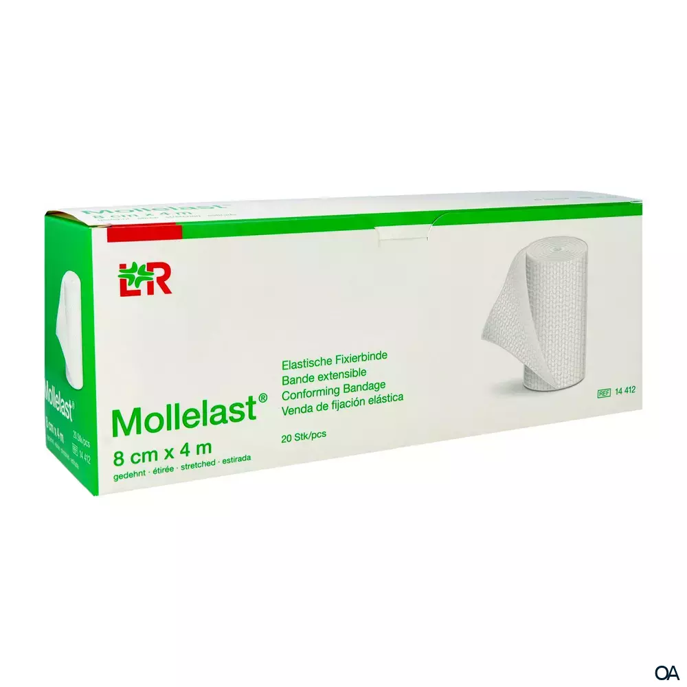 Mollelast® Elastische Fixierbinde, einzeln eingesiegelt, 8 cm x 4 m