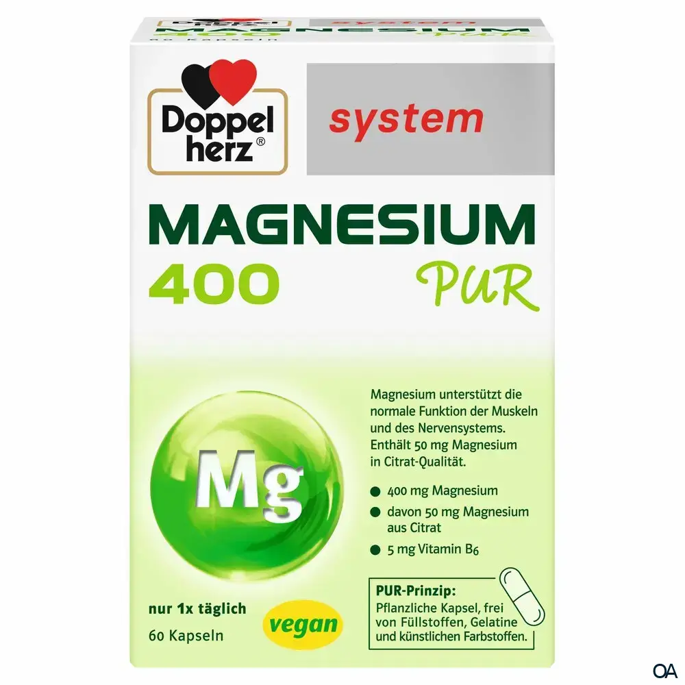 Doppelherz system Magnesium 400 Pur Kapseln