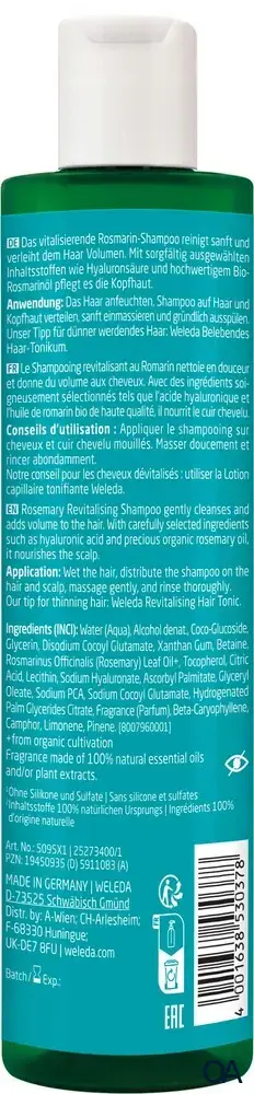 Weleda Rosmarin Revitalising Shampoo