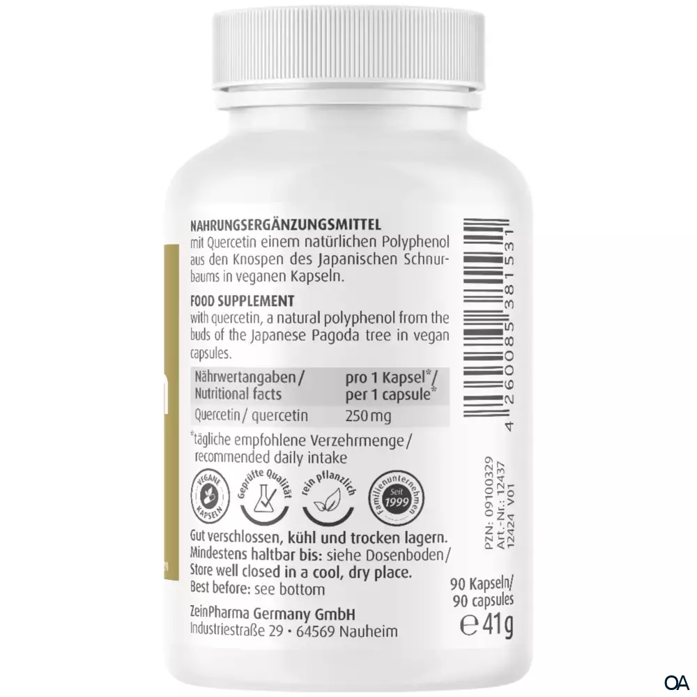 ZeinPharma Quercetin 250 mg Kapseln
