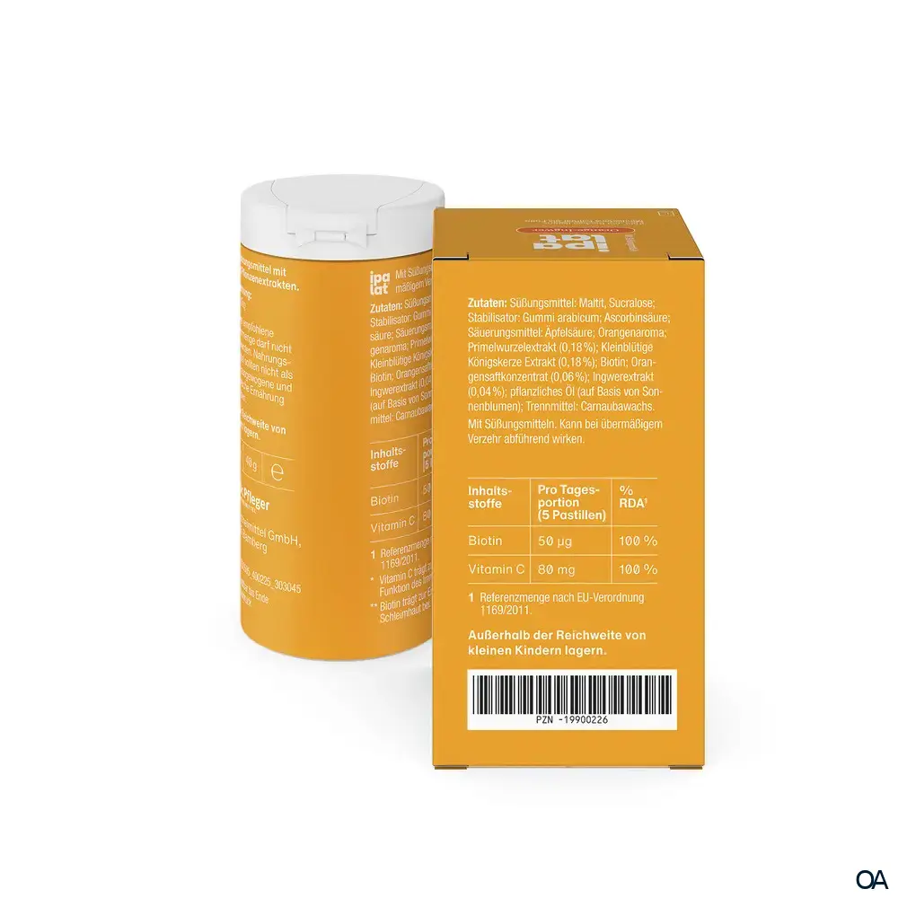 ipalat® Die Vitaminpastille Orange-Ingwer