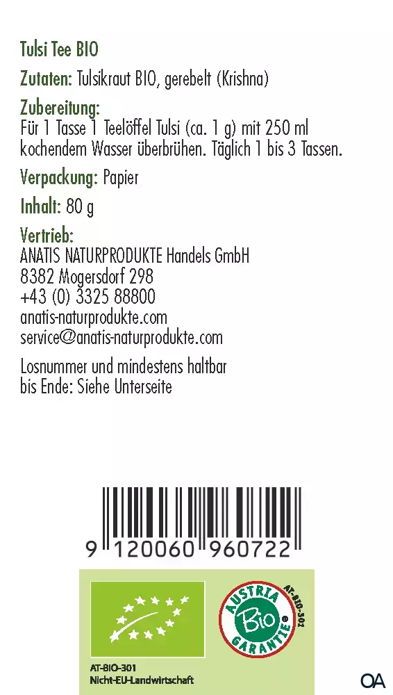 anatis Tulsi Tee BIO anatis Tulsi Tee BIO