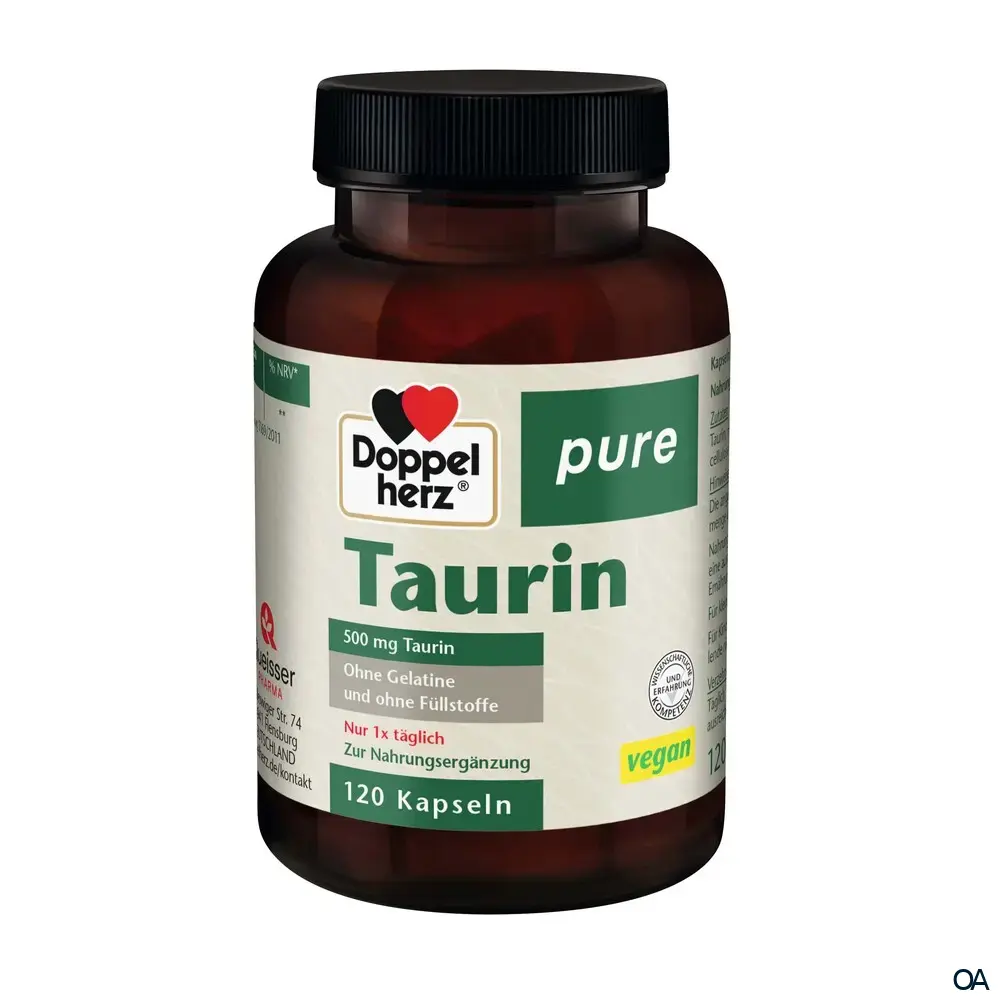 Doppelherz pure Taurin 500 mg Kapseln Doppelherz pure Taurin 500 mg Kapseln