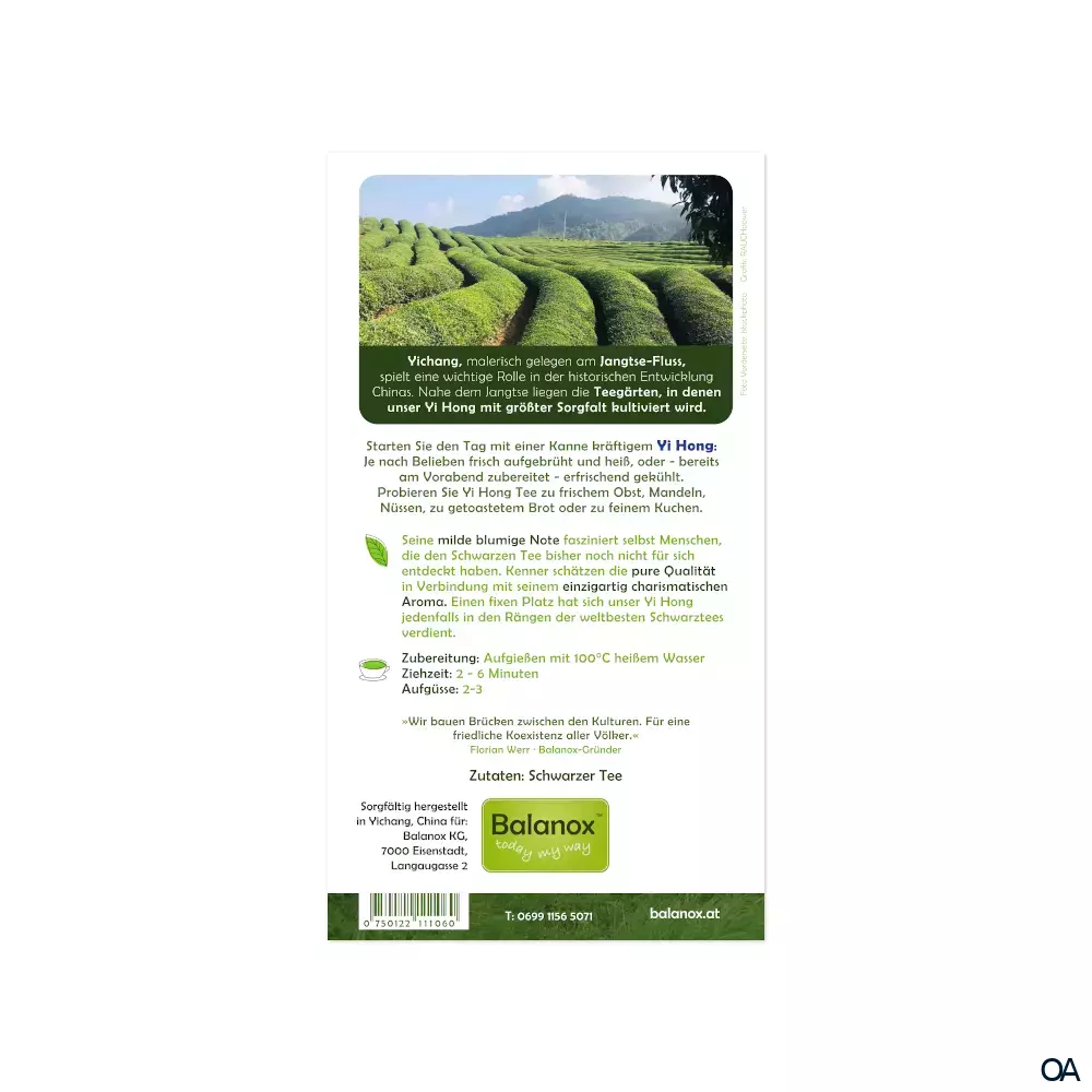 Balanox™ Yi Hong: purer schwarzer Tee