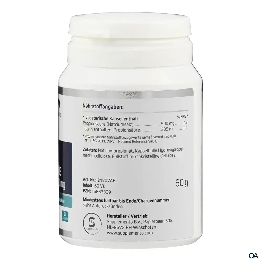 American Biologics Propionsäure (Na-Propionat) 500 mg Kapseln American Biologics Propionsäure (Na-Propionat) 500 mg Kapseln