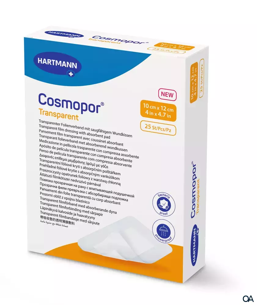 Cosmopor® transparent Folienverband 10 x 12 cm