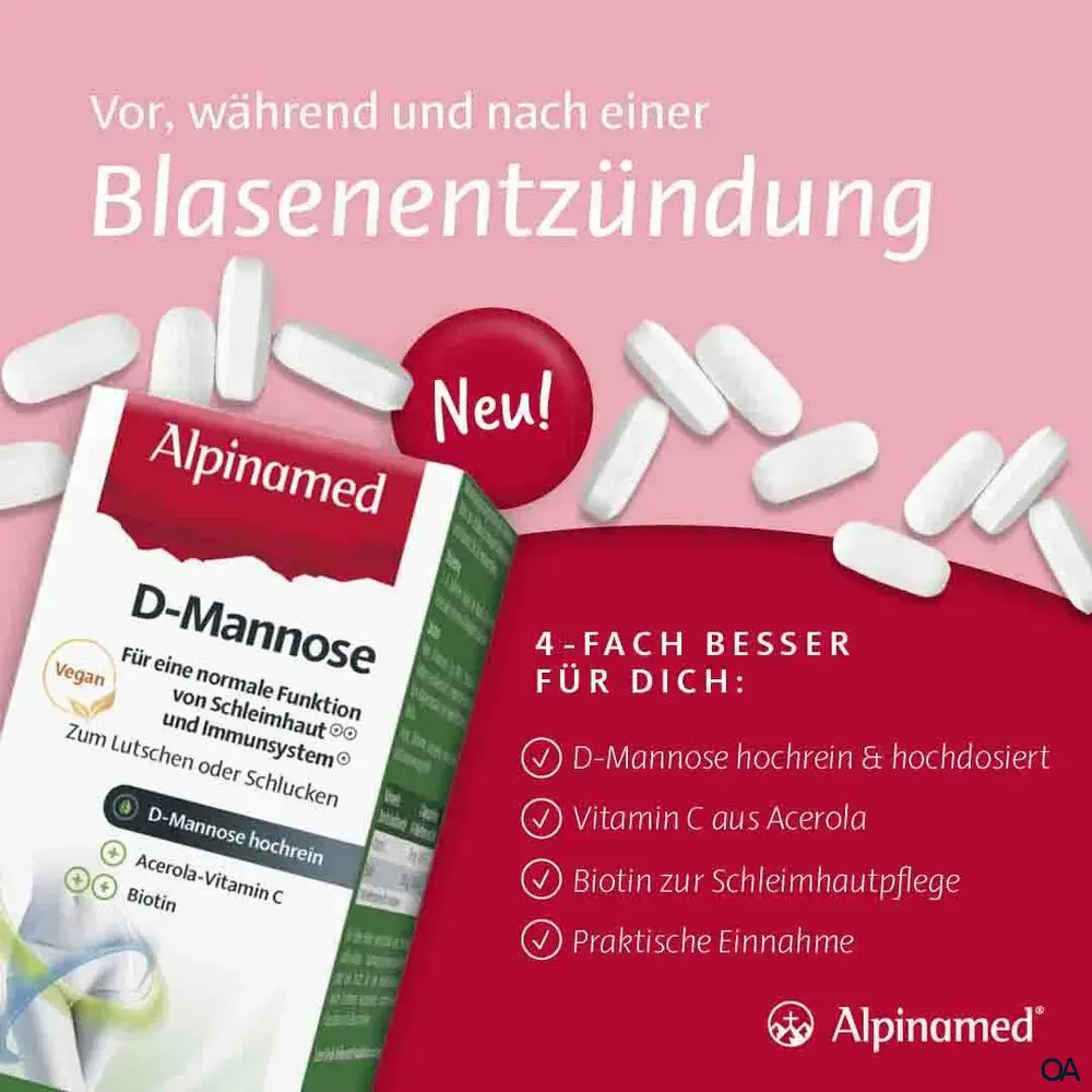 Alpinamed® D-Mannose + Biotin + Vitamin C Tabletten
