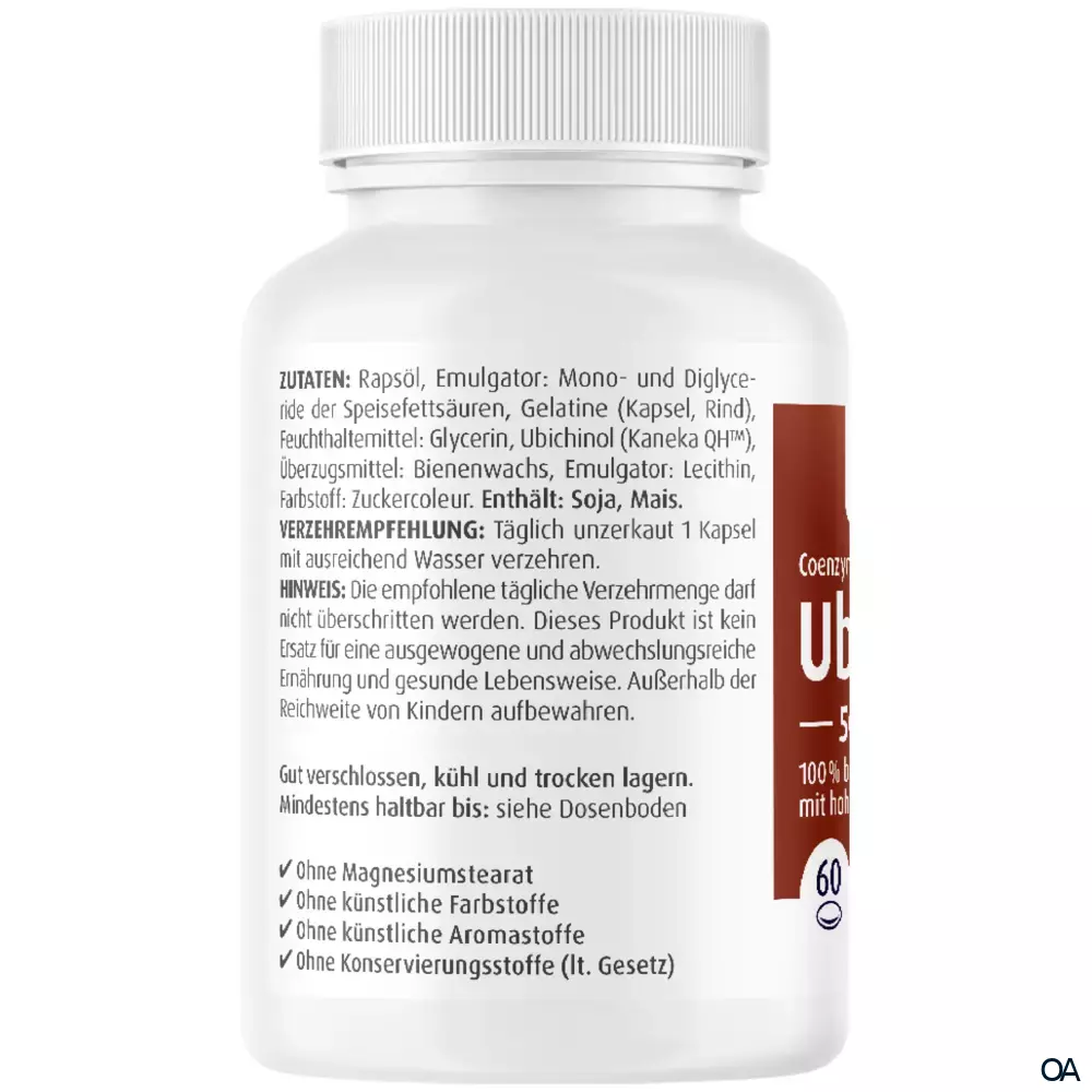 ZeinPharma Coenzym Q10 Ubichinol 50 mg Softgel-Kapseln