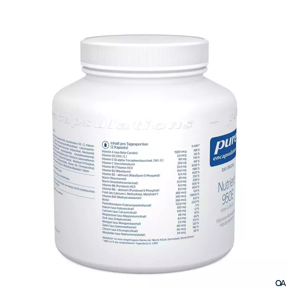 pure encapsulations® Nutrient 950E ohne Cu/Fe/Jod