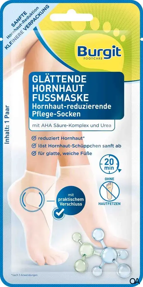 Burgit Glättende Hornhaut Fußmaskensocken
