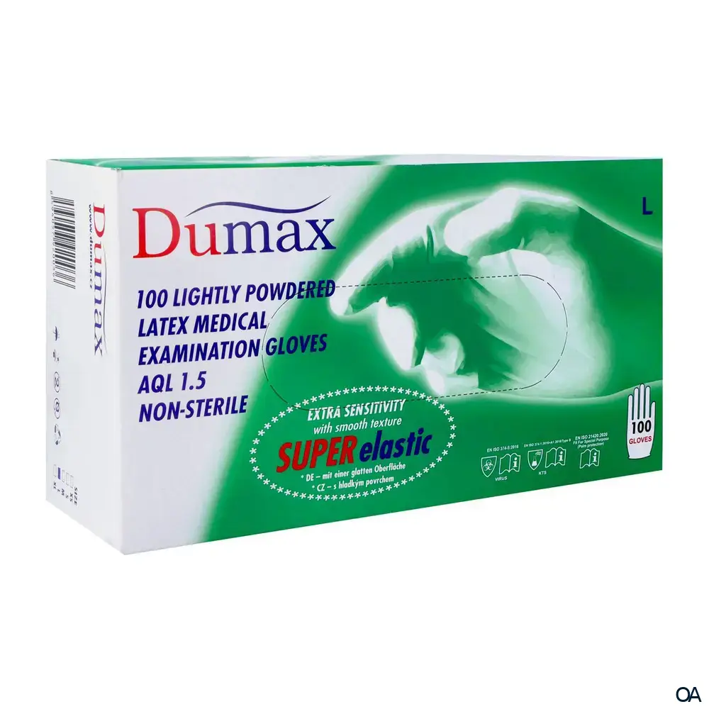 Dumax Latex Untersuchungshandschuhe gepudert - Large