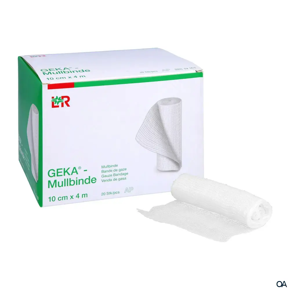 Geka® Mullbinden Starre Fixierbinden, lose, unsteril, 10 cm x 4 m