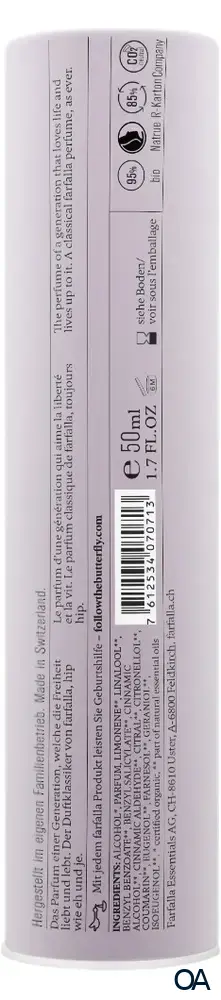 Farfalla aura 1968, natural eau de parfum