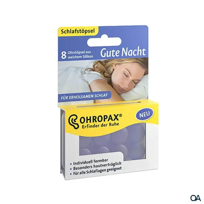 Ohropax Gute Nacht Silikon-Ohrstöpsel