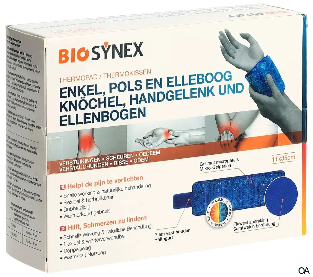 BIOSYNEX Thermokissen Knöchel, Handgelenk & Ellenbogen 11 x 35 cm