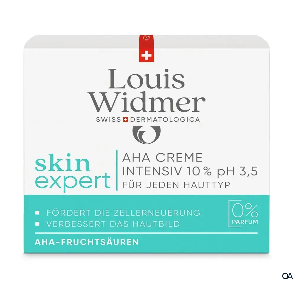 Louis Widmer skinexpert AHA Creme Intensiv 10 % pH 3,5 - ohne Parfum