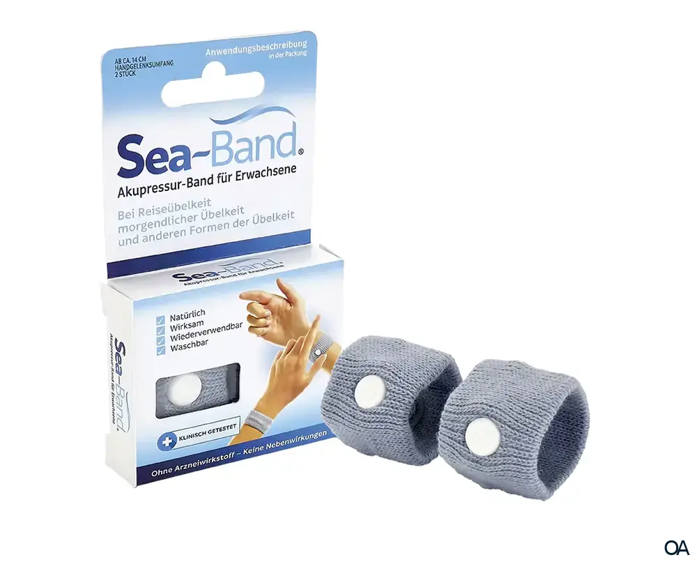 SEA-BAND® Akupressurband für Erwachsene, Grau, 14 cm