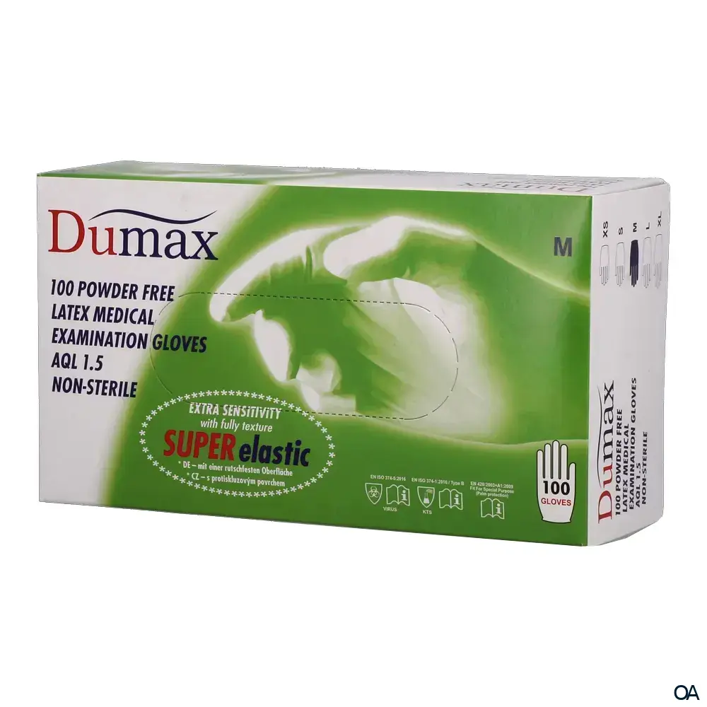 Dumax Latex Untersuchungshandschuhe puderfrei - Medium