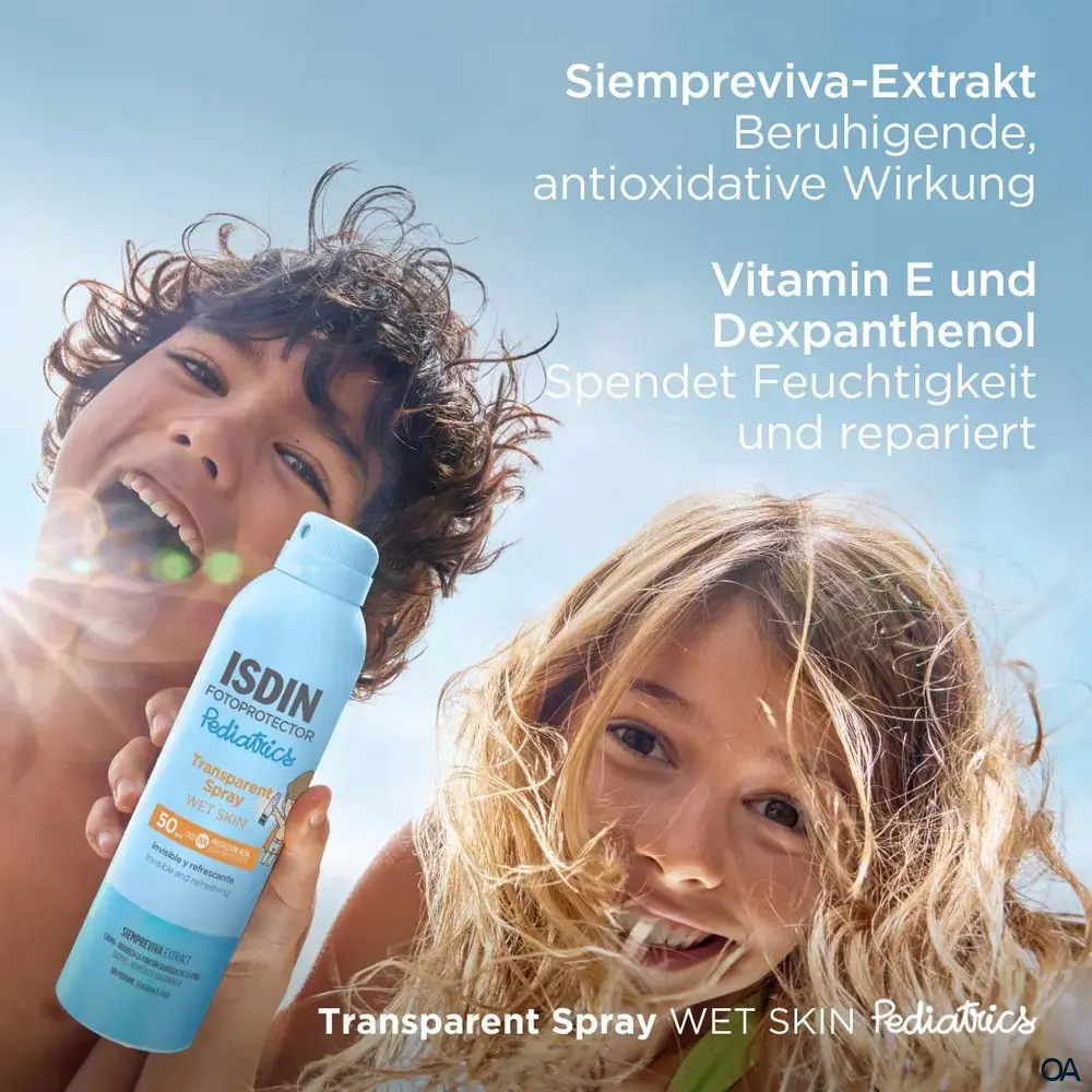 ISDIN Fotoprotector Transparent Spray Wet Skin Pediatrics LSF 50