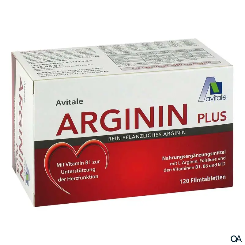 Avitale Arginin plus mit Vitamin B1, B6, B12 und Folsäure Filmtabletten