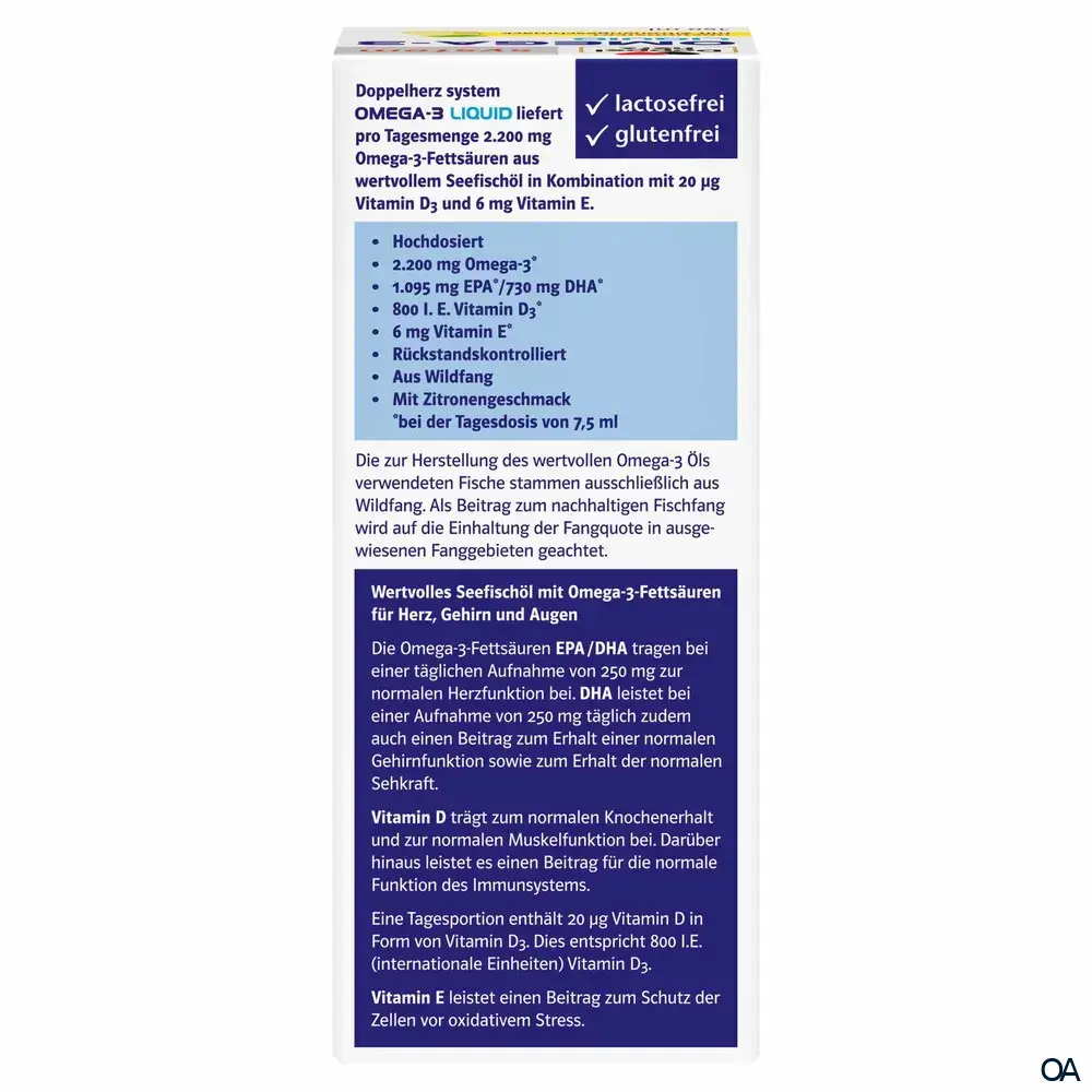 Doppelherz system Omega-3 Liquid Flüssigkeit - Zitrone